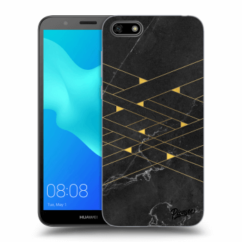 Picasee fekete szilikon tok az alábbi mobiltelefonokra Huawei Y5 2018 - Gold Minimal
