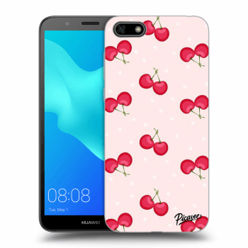 Picasee fekete szilikon tok az alábbi mobiltelefonokra Huawei Y5 2018 - Cherries