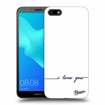 Picasee fekete szilikon tok az alábbi mobiltelefonokra Huawei Y5 2018 - I love you