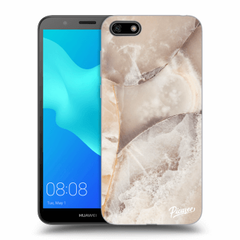 Picasee fekete szilikon tok az alábbi mobiltelefonokra Huawei Y5 2018 - Cream marble