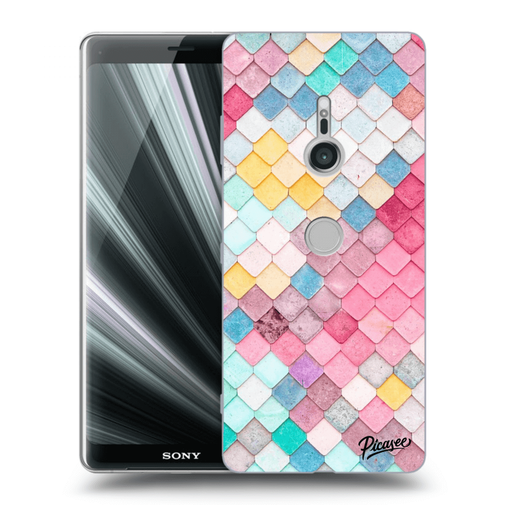 Picasee átlátszó szilikon tok az alábbi mobiltelefonokra Sony Xperia XZ3 - Colorful roof