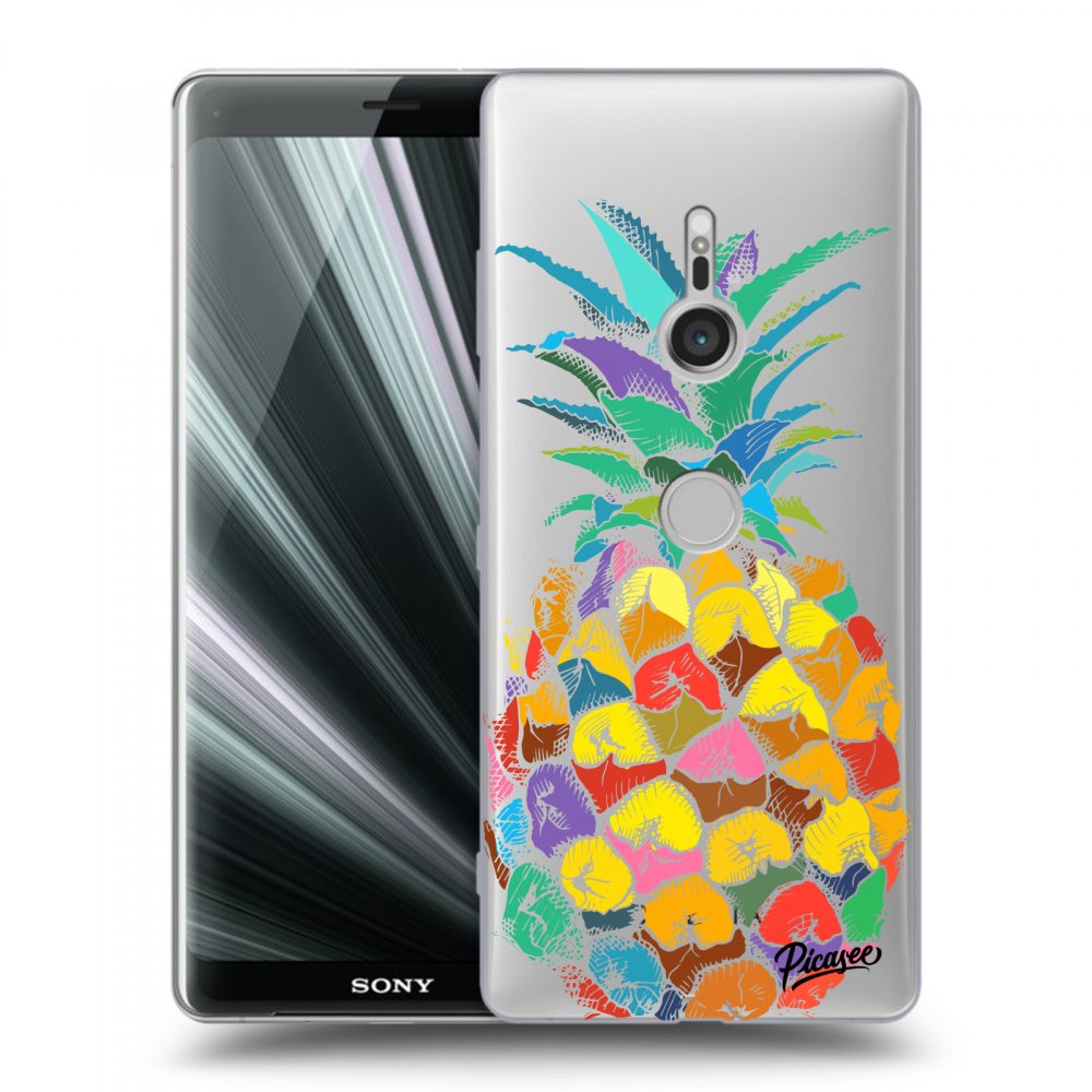 Picasee átlátszó szilikon tok az alábbi mobiltelefonokra Sony Xperia XZ3 - Pineapple