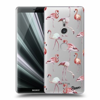 Picasee átlátszó szilikon tok az alábbi mobiltelefonokra Sony Xperia XZ3 - Flamingos