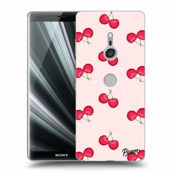 Picasee átlátszó szilikon tok az alábbi mobiltelefonokra Sony Xperia XZ3 - Cherries