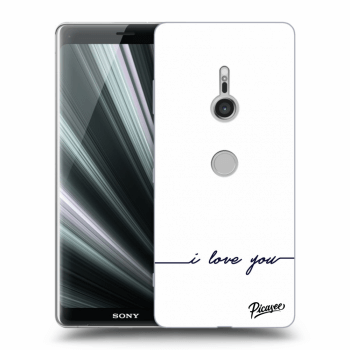 Picasee átlátszó szilikon tok az alábbi mobiltelefonokra Sony Xperia XZ3 - I love you
