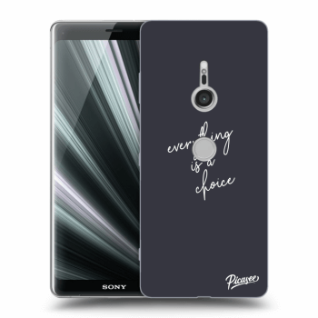 Picasee átlátszó szilikon tok az alábbi mobiltelefonokra Sony Xperia XZ3 - Everything is a choice