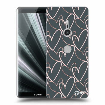 Picasee átlátszó szilikon tok az alábbi mobiltelefonokra Sony Xperia XZ3 - Lots of love