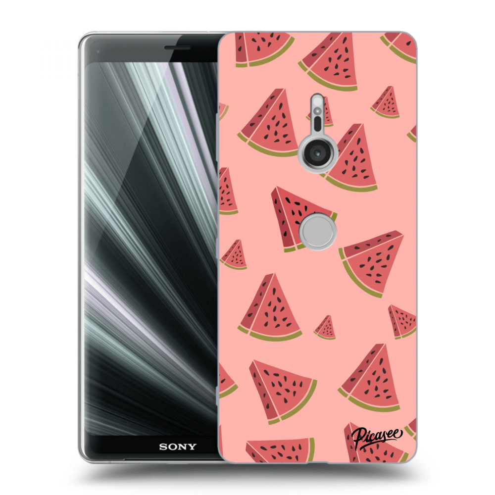 Picasee átlátszó szilikon tok az alábbi mobiltelefonokra Sony Xperia XZ3 - Watermelon