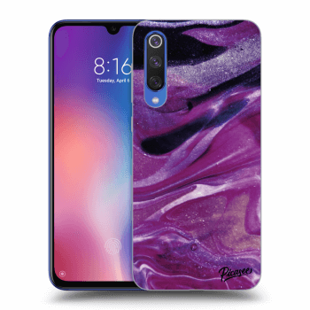 Picasee átlátszó szilikon tok az alábbi mobiltelefonokra Xiaomi Mi 9 SE - Purple glitter