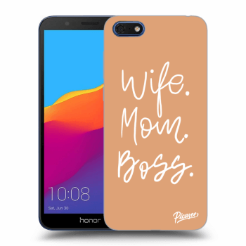 Picasee fekete szilikon tok az alábbi mobiltelefonokra Honor 7S - Boss Mama