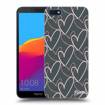Picasee fekete szilikon tok az alábbi mobiltelefonokra Honor 7S - Lots of love