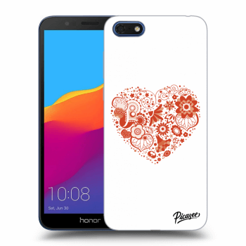 Picasee fekete szilikon tok az alábbi mobiltelefonokra Honor 7S - Big heart