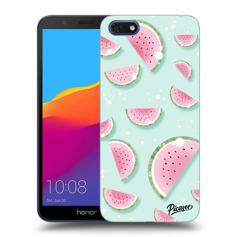 Picasee fekete szilikon tok az alábbi mobiltelefonokra Honor 7S - Watermelon 2