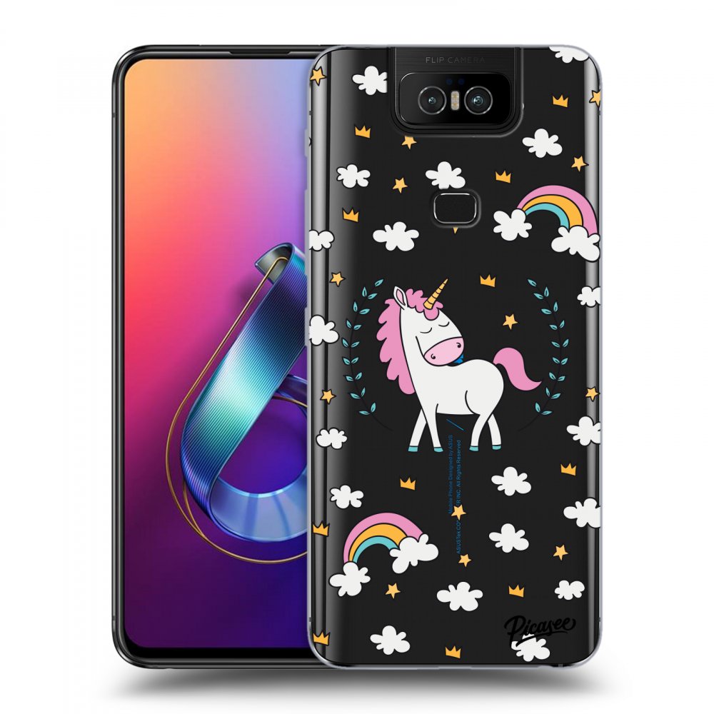 Picasee átlátszó szilikon tok az alábbi mobiltelefonokra Asus Zenfone 6 ZS630KL - Unicorn star heaven