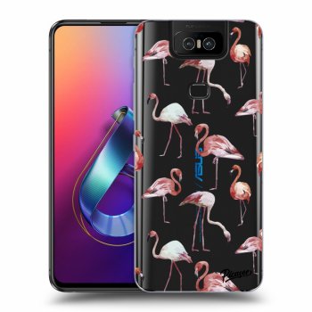 Picasee átlátszó szilikon tok az alábbi mobiltelefonokra Asus Zenfone 6 ZS630KL - Flamingos