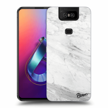 Picasee átlátszó szilikon tok az alábbi mobiltelefonokra Asus Zenfone 6 ZS630KL - White marble