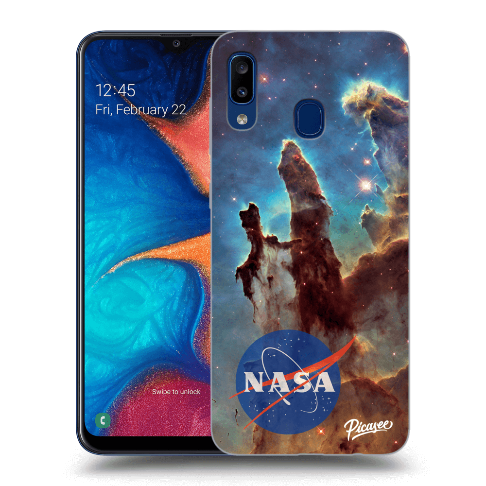 Picasee fekete szilikon tok az alábbi mobiltelefonokra Samsung Galaxy A20e A202F - Eagle Nebula