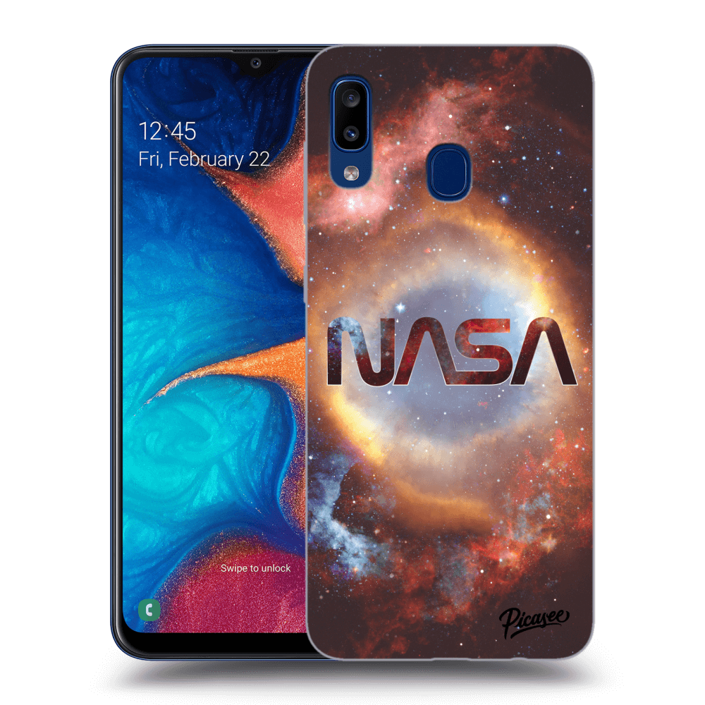 Picasee fekete szilikon tok az alábbi mobiltelefonokra Samsung Galaxy A20e A202F - Nebula