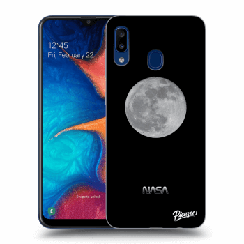 Picasee fekete szilikon tok az alábbi mobiltelefonokra Samsung Galaxy A20e A202F - Moon Minimal