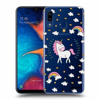 Picasee átlátszó szilikon tok az alábbi mobiltelefonokra Samsung Galaxy A20e A202F - Unicorn star heaven