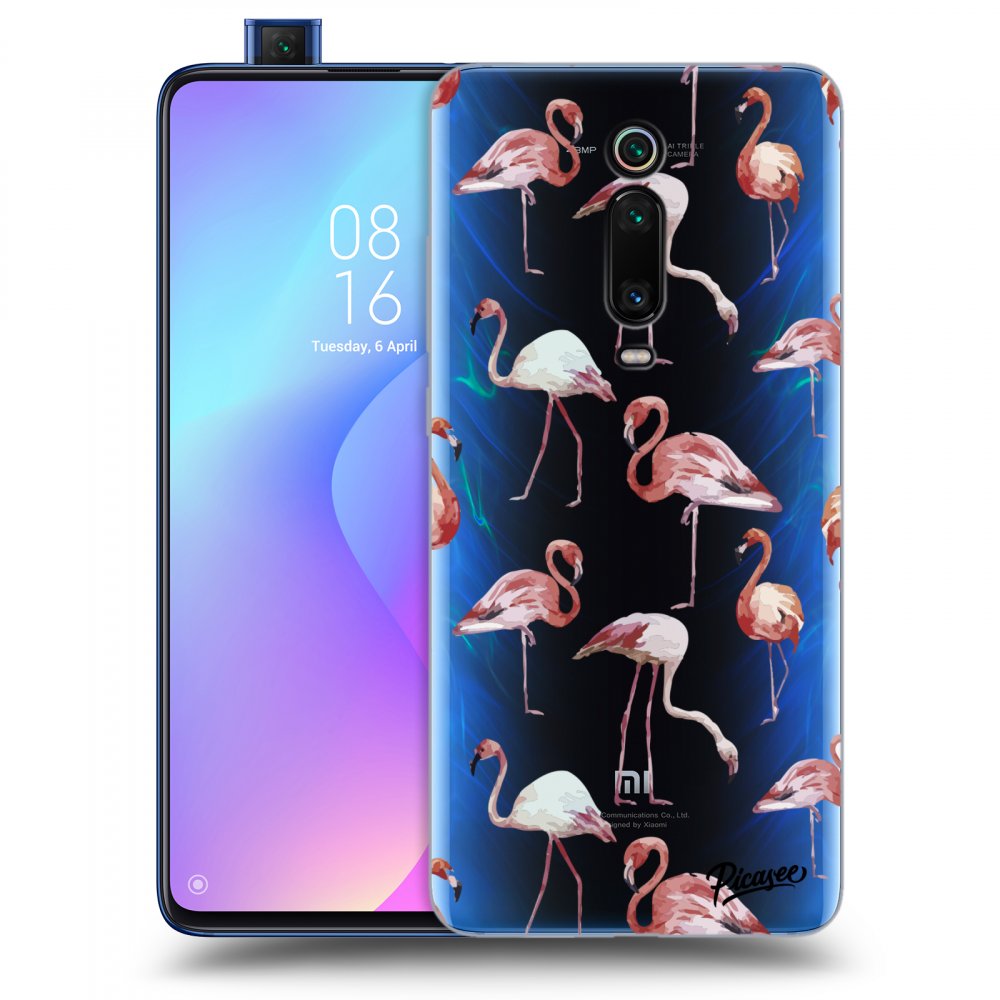 Picasee átlátszó szilikon tok az alábbi mobiltelefonokra Xiaomi Mi 9T (Pro) - Flamingos