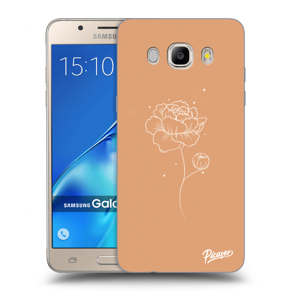 Picasee átlátszó szilikon tok az alábbi mobiltelefonokra Samsung Galaxy J5 2016 J510F - Peonies