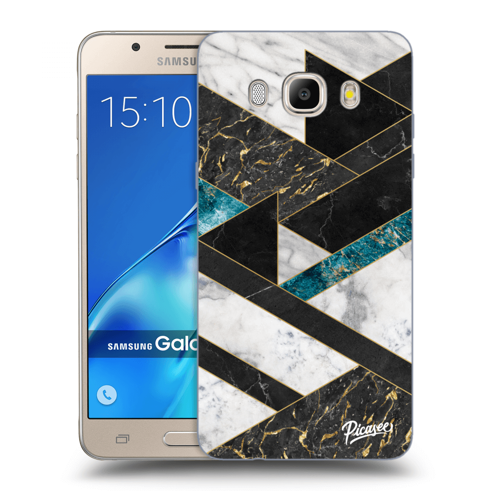 Picasee átlátszó szilikon tok az alábbi mobiltelefonokra Samsung Galaxy J5 2016 J510F - Dark geometry
