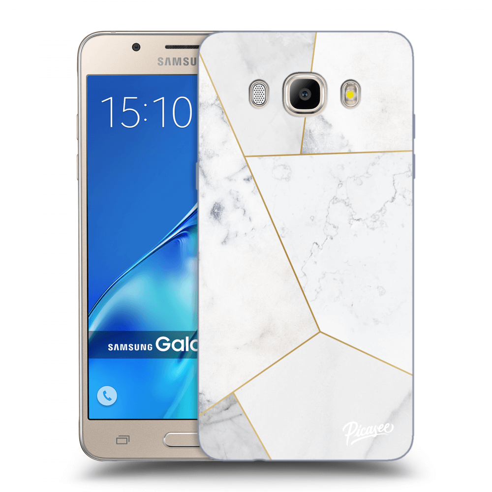Picasee átlátszó szilikon tok az alábbi mobiltelefonokra Samsung Galaxy J5 2016 J510F - White tile