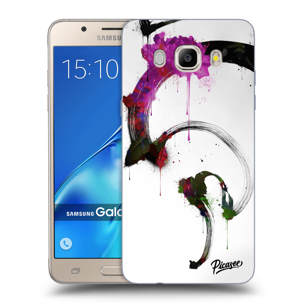 Picasee átlátszó szilikon tok az alábbi mobiltelefonokra Samsung Galaxy J5 2016 J510F - Peony White