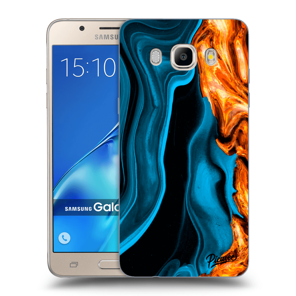 Picasee átlátszó szilikon tok az alábbi mobiltelefonokra Samsung Galaxy J5 2016 J510F - Gold blue