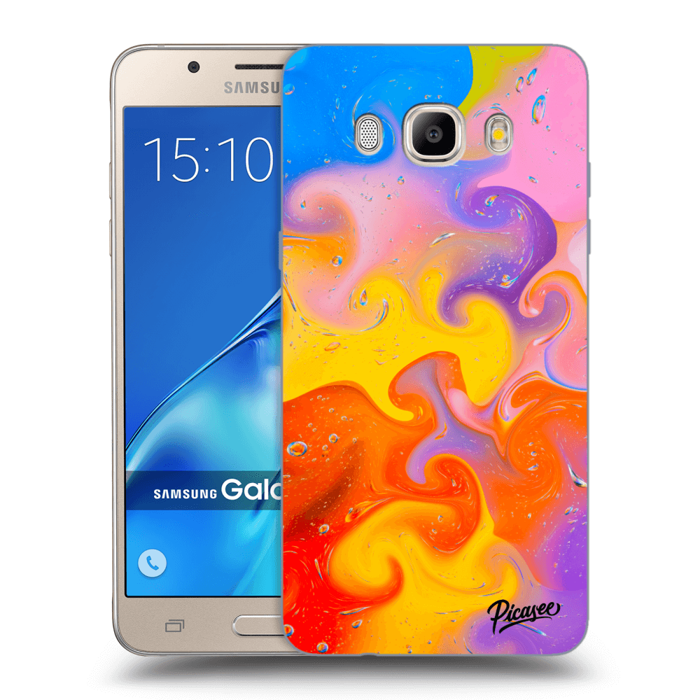 Picasee átlátszó szilikon tok az alábbi mobiltelefonokra Samsung Galaxy J5 2016 J510F - Bubbles
