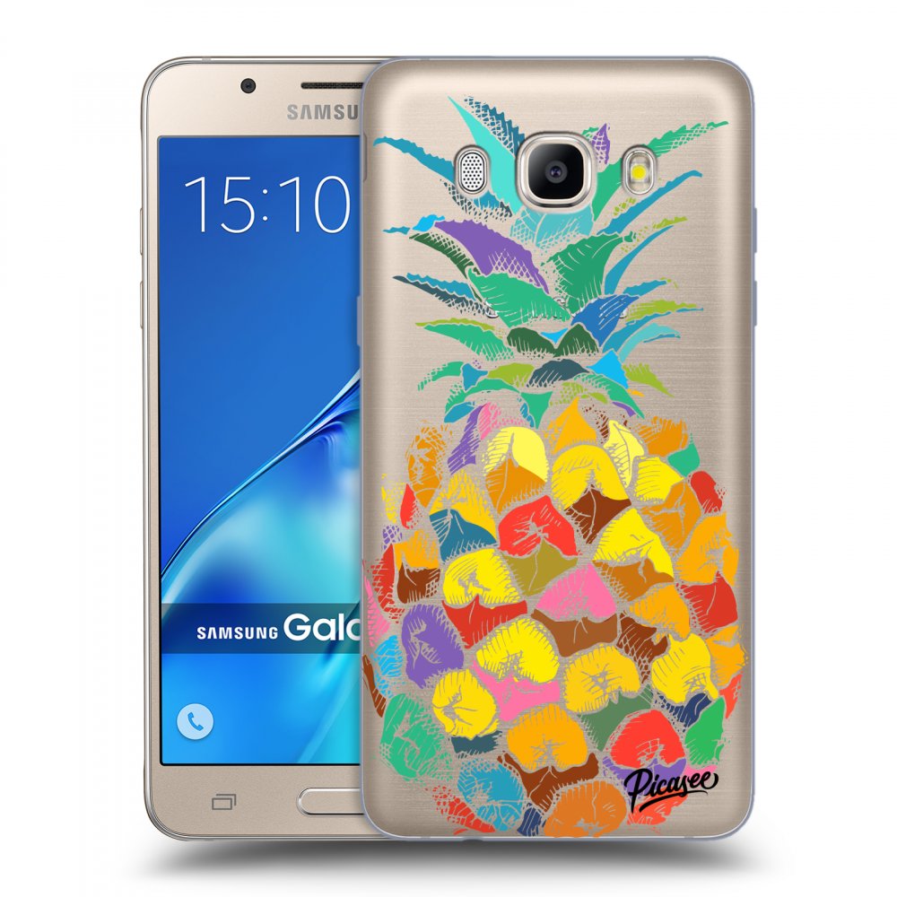 Picasee átlátszó szilikon tok az alábbi mobiltelefonokra Samsung Galaxy J5 2016 J510F - Pineapple