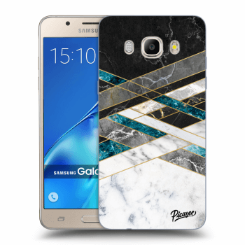 Picasee átlátszó szilikon tok az alábbi mobiltelefonokra Samsung Galaxy J5 2016 J510F - Black & White geometry
