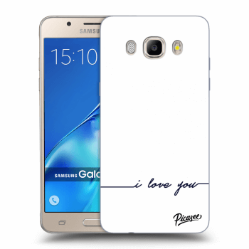 Picasee átlátszó szilikon tok az alábbi mobiltelefonokra Samsung Galaxy J5 2016 J510F - I love you