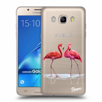 Picasee átlátszó szilikon tok az alábbi mobiltelefonokra Samsung Galaxy J5 2016 J510F - Flamingos couple