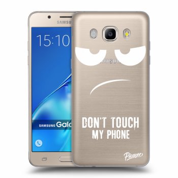 Picasee átlátszó szilikon tok az alábbi mobiltelefonokra Samsung Galaxy J5 2016 J510F - Don't Touch My Phone