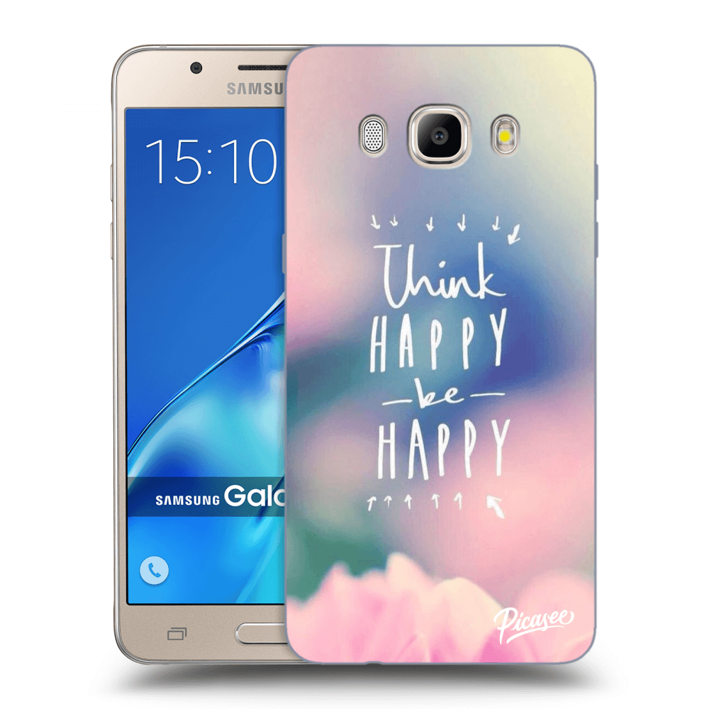Picasee átlátszó szilikon tok az alábbi mobiltelefonokra Samsung Galaxy J5 2016 J510F - Think happy be happy