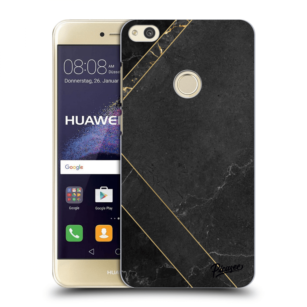 Picasee átlátszó szilikon tok az alábbi mobiltelefonokra Huawei P9 Lite 2017 - Black tile