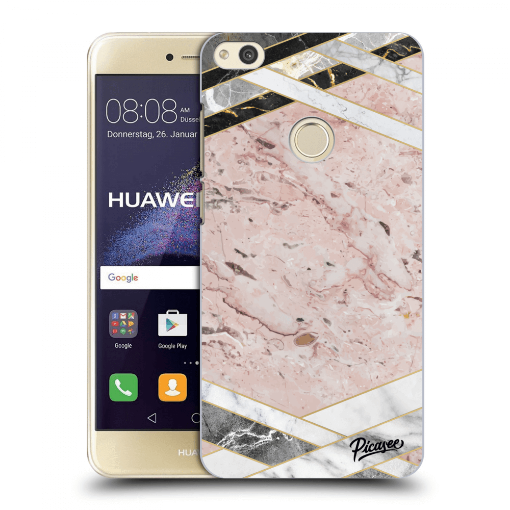 Picasee átlátszó szilikon tok az alábbi mobiltelefonokra Huawei P9 Lite 2017 - Pink geometry