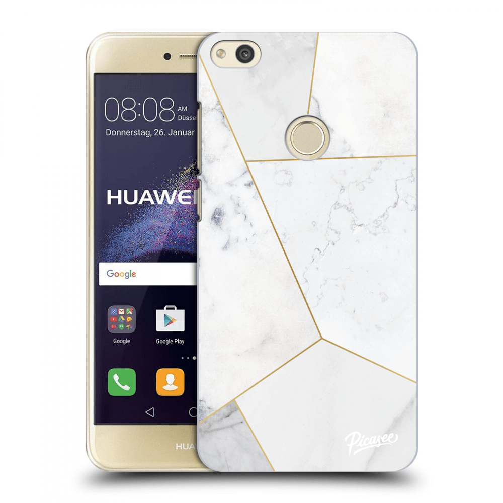Picasee átlátszó szilikon tok az alábbi mobiltelefonokra Huawei P9 Lite 2017 - White tile