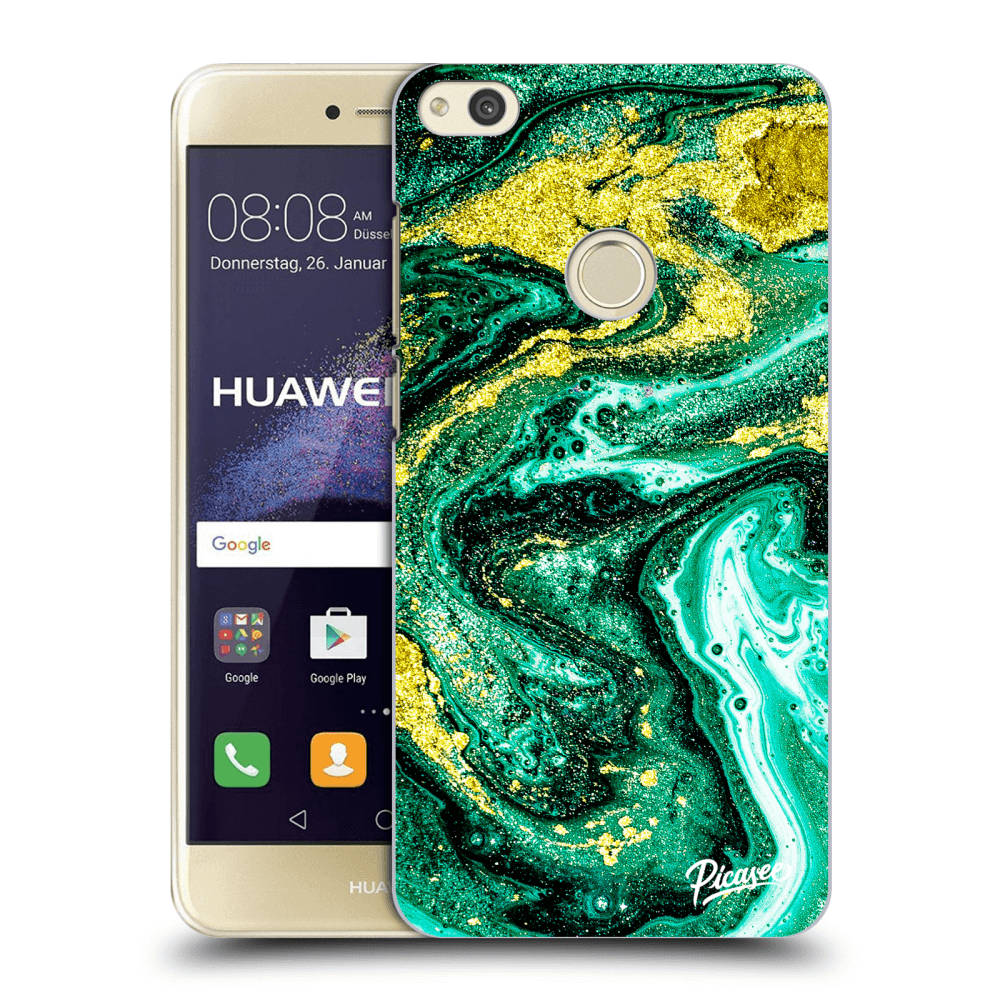 Picasee átlátszó szilikon tok az alábbi mobiltelefonokra Huawei P9 Lite 2017 - Green Gold