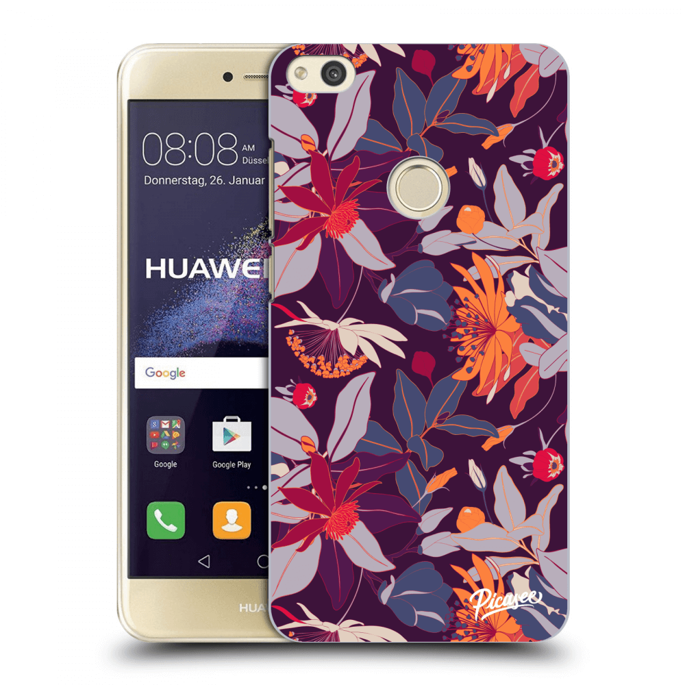 Picasee átlátszó szilikon tok az alábbi mobiltelefonokra Huawei P9 Lite 2017 - Purple Leaf