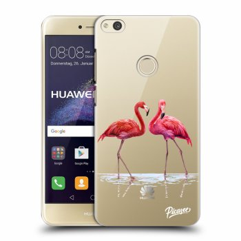 Picasee átlátszó szilikon tok az alábbi mobiltelefonokra Huawei P9 Lite 2017 - Flamingos couple