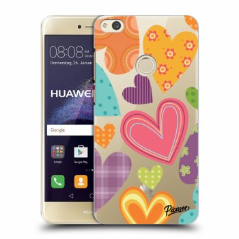 Picasee átlátszó szilikon tok az alábbi mobiltelefonokra Huawei P9 Lite 2017 - Colored heart