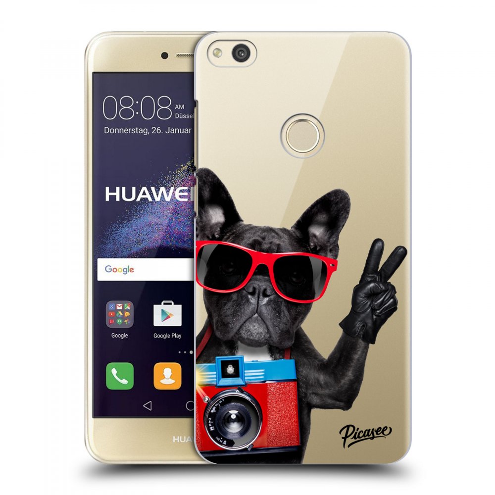Picasee átlátszó szilikon tok az alábbi mobiltelefonokra Huawei P9 Lite 2017 - French Bulldog