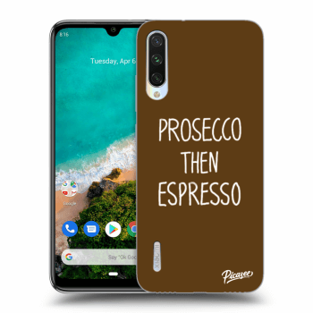 Picasee fekete szilikon tok az alábbi mobiltelefonokra Xiaomi Mi A3 - Prosecco then espresso