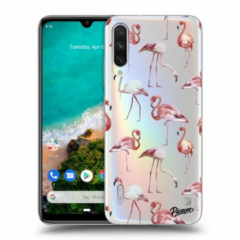 Picasee átlátszó szilikon tok az alábbi mobiltelefonokra Xiaomi Mi A3 - Flamingos