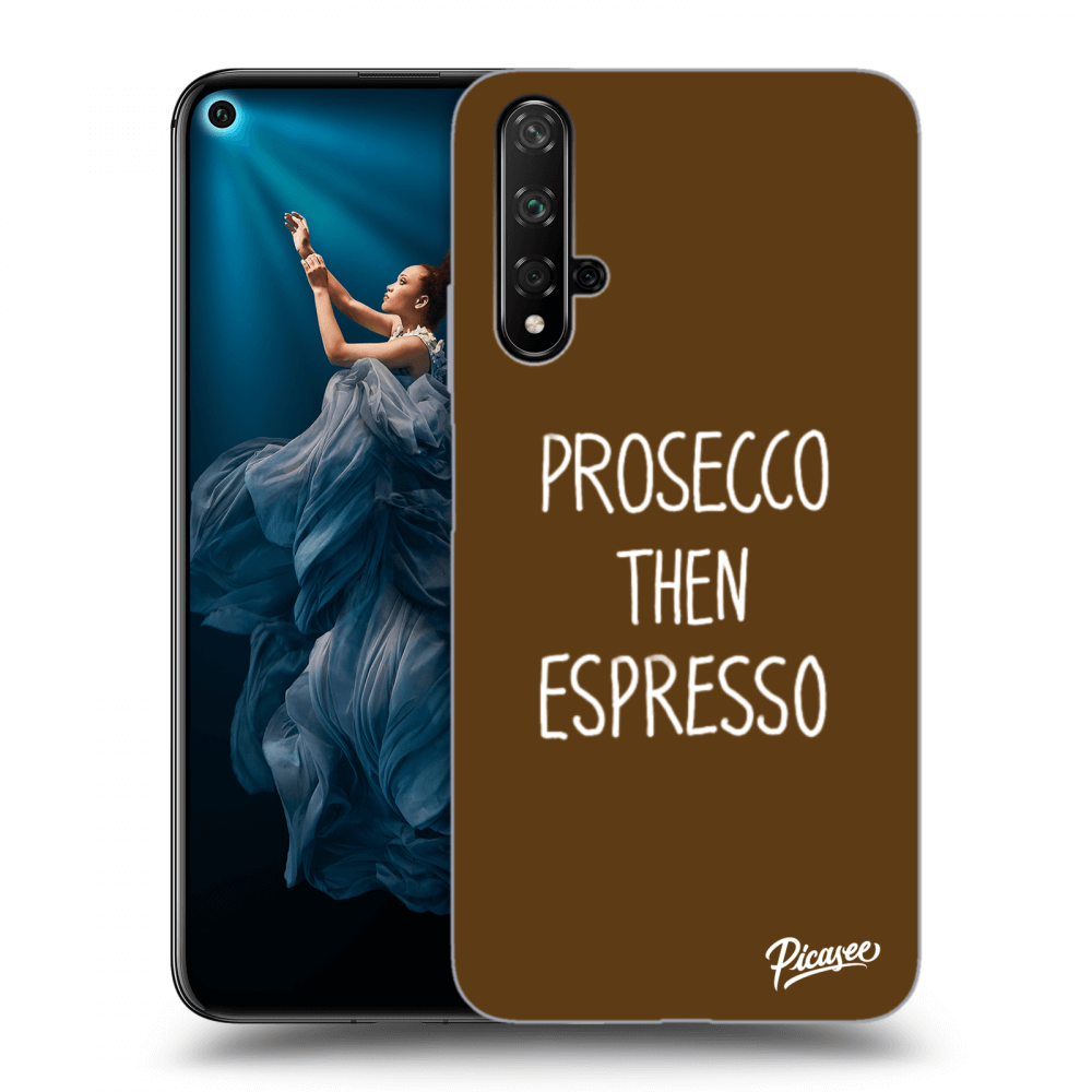 Picasee tejszínű szilikon tok az alábbi mobiltelefonokra Honor 20 - Prosecco then espresso