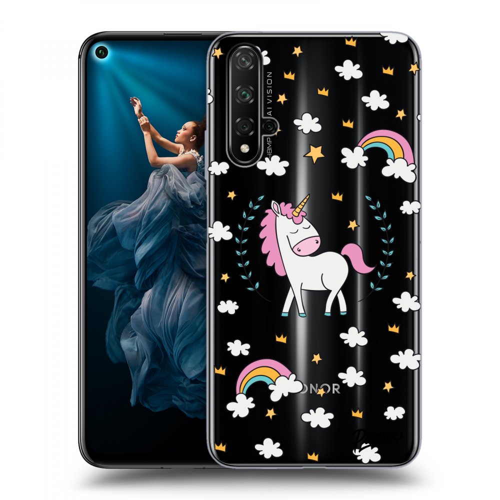 Picasee átlátszó szilikon tok az alábbi mobiltelefonokra Honor 20 - Unicorn star heaven