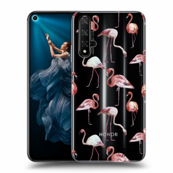 Picasee átlátszó szilikon tok az alábbi mobiltelefonokra Honor 20 - Flamingos